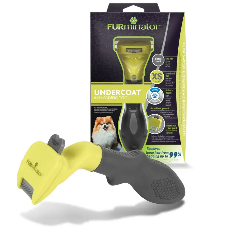 Furminator – Brosse Undercoat tr&egrave;s Petite Taille &agrave; Poils Longs pour Chien – XS Réduction