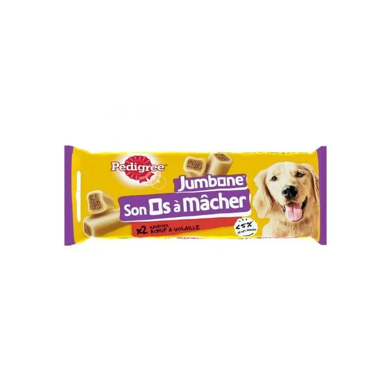 Pedigree - Jambon Os à Mâcher Bœuf et Volaille pour Chien Moyen - 180g Authentique