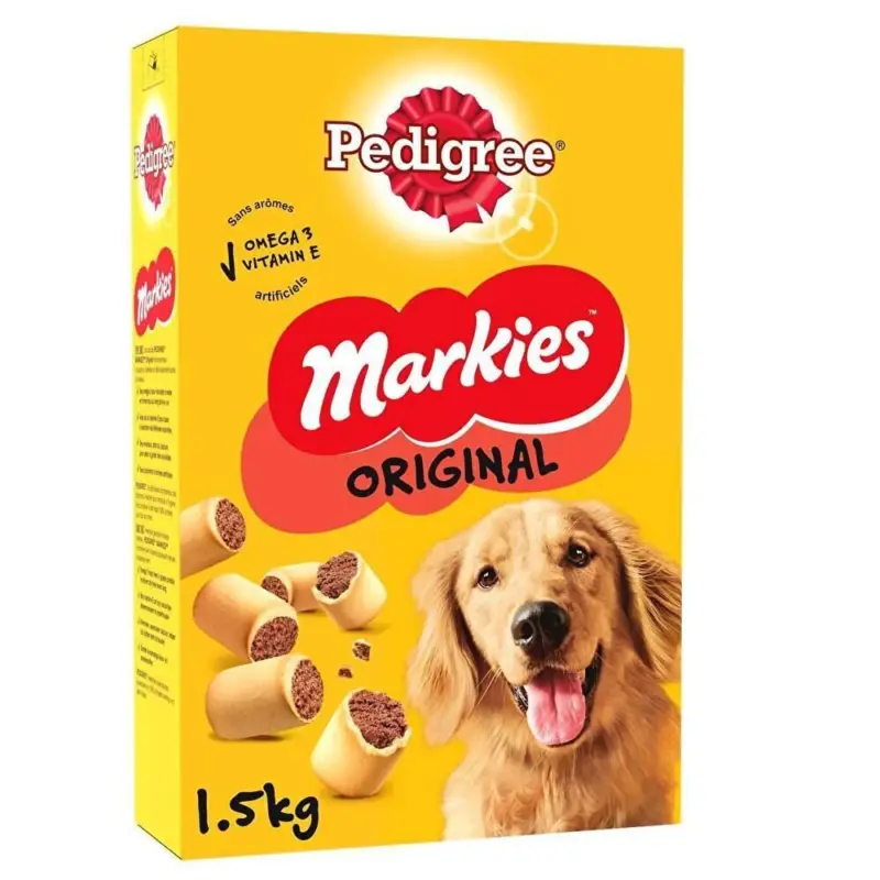 Pedigree – Biscuits Fourr&eacute;s Markies Original pour Chien – 1,5Kg Top Vente