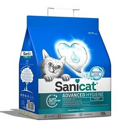Sanicat – Liti&egrave;re Advanced Hygi&egrave;ne &agrave; l'Oxyg&egrave;ne Actif pour Chat – 10L Nouvelle Collection