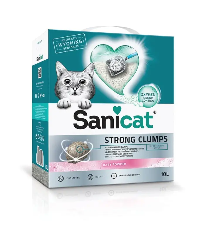 Nouveauté Sanicat - Litière Ultra Agglomerante à l'Oxygene Actif pour Chat - 10L