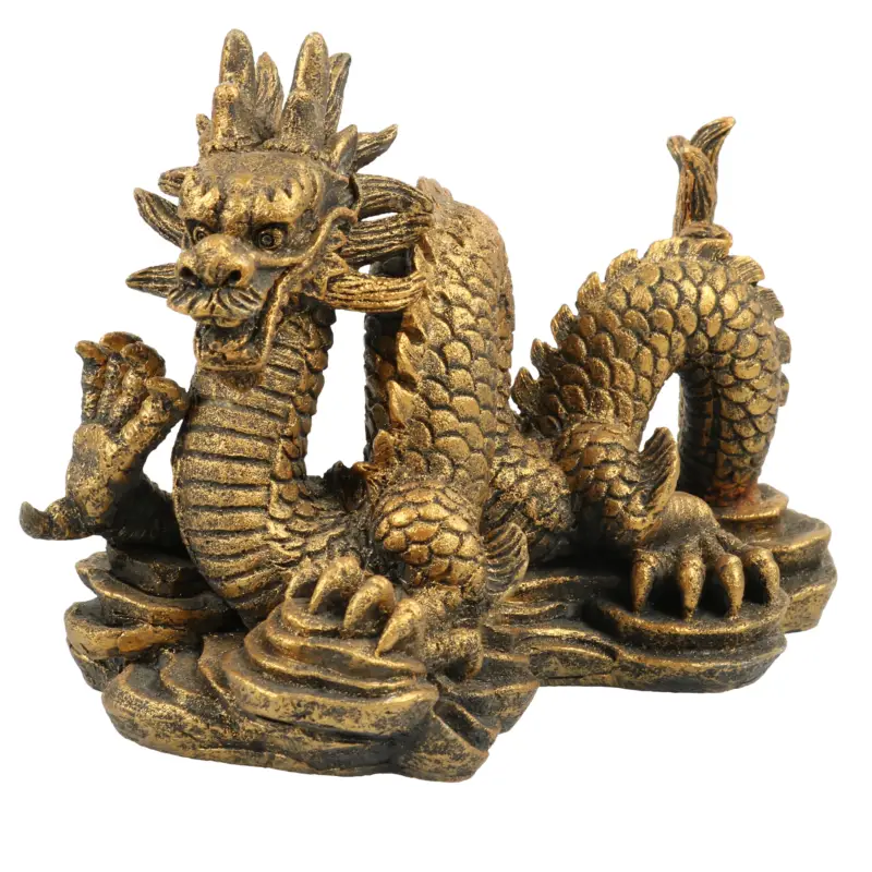 Aquadella - Décoration Zodiaque Dragon pour Aquarium - 14x8,5x10cm Must-Have