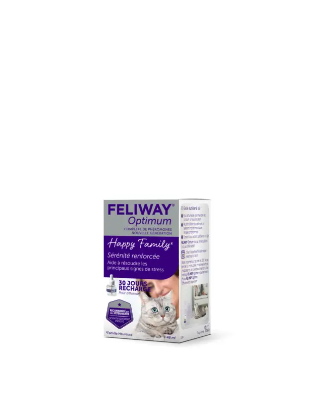 Dernier Modèle Feliway Optimum – Recharge 30J pour le Stress du Chat – 48ml