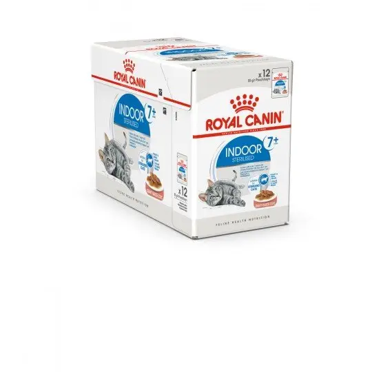 Vente Flash Royal Canin - Sachets Indoor 7+ en Sauce pour Chat - 12x85g