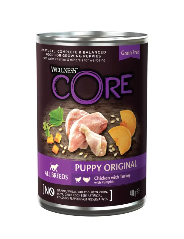 Prix Choc Wellness CORE – Repas Complet Puppy 95% de Poulet et Dinde pour Chiot – 400g