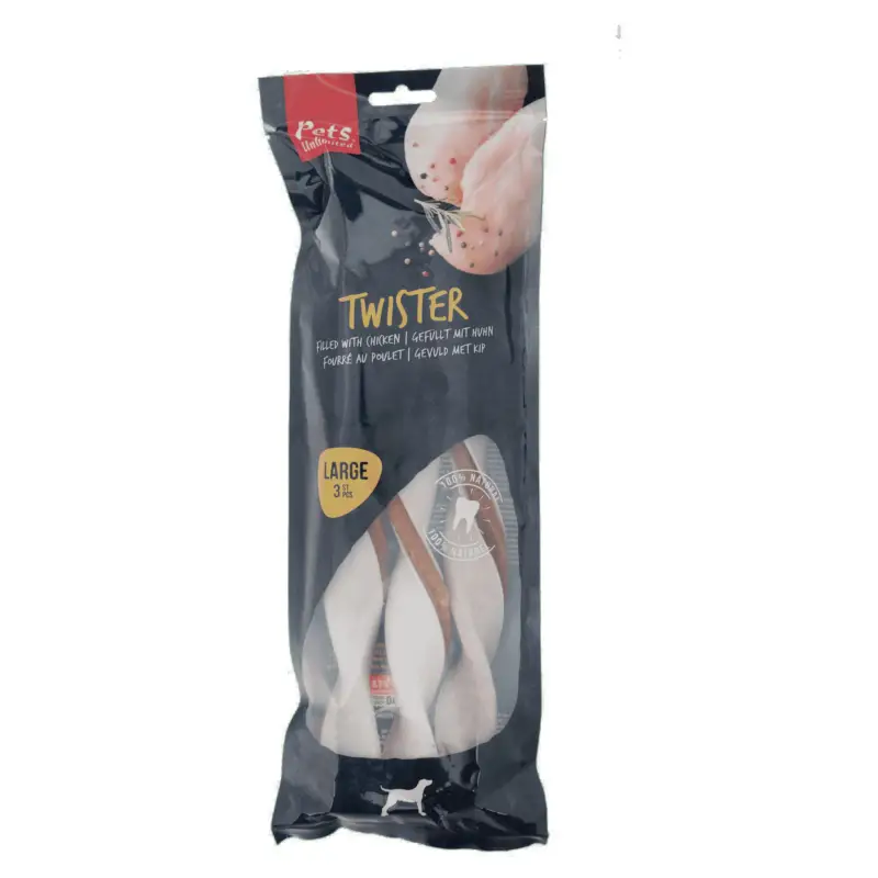 Meilleur Choix Pets Unlimited - Bâtons à Mâcher Twister au Poulet Pour Chien