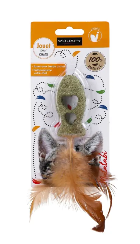 Expédié Aujourd&rsquo;hui Wouapy – Jouet Poisson &agrave; Plumes pour Chat