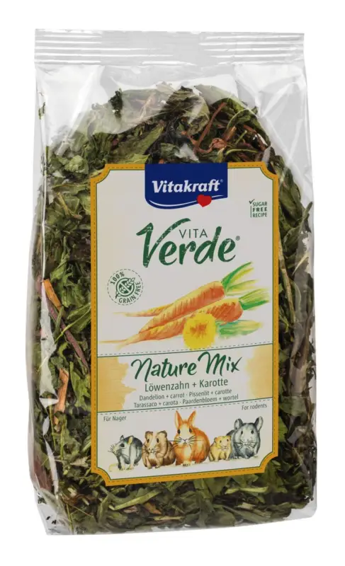 Commander Vite Vitakraft – Friandises Nature Mix Pissenlit et Carotte pour Rongeur – 100g