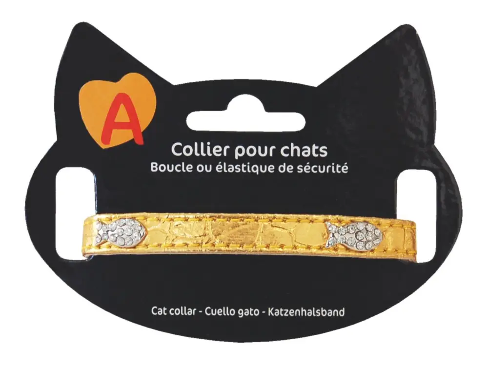 Populaire Animalis – Collier Fantaisie Poisson pour Chat – Or