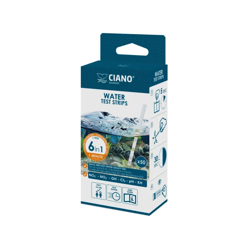 Ciano – Water Test Strips Bandelettes 6-en-1 – 300 Tests Quantité Limitée