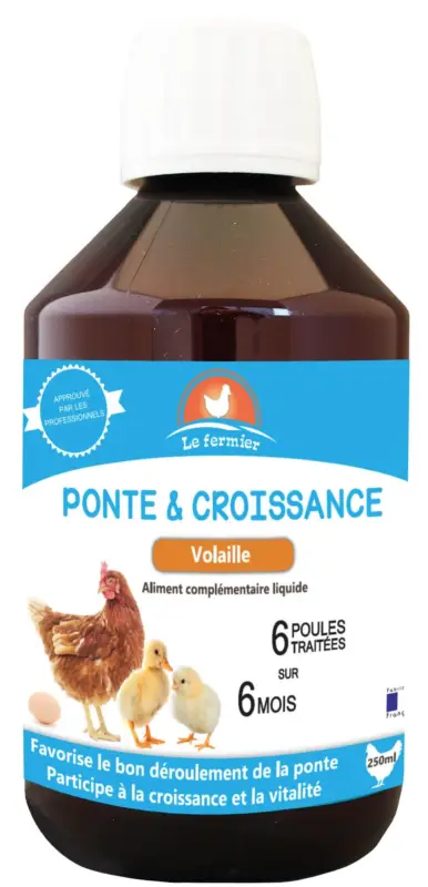 Prix Choc Le Fermier - Aliment Complémentaire Ponte Croissance pour Basse cour - 250ml