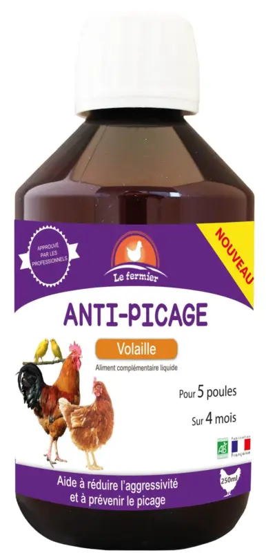 Bon Marché Le Fermier - Aliment Complémentaire Anti Picage pour Basse cour - 250ml