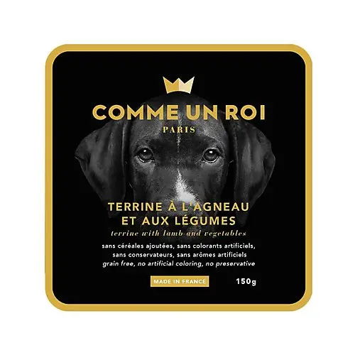 Comme Un Roi - Terrine à l'Agneau et aux Légumes pour Chien - 150g Meilleur Choix