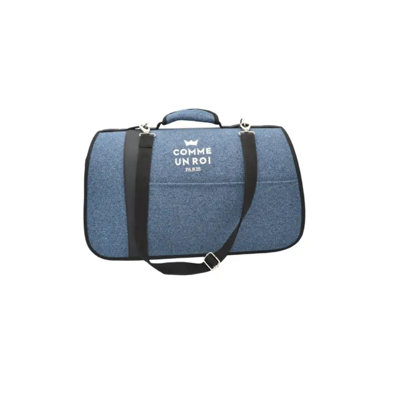 Comme Un Roi – Sac de Transport Niche So Chic Bleu Prusse pour Chien et Chat – 50cm Offre Spéciale