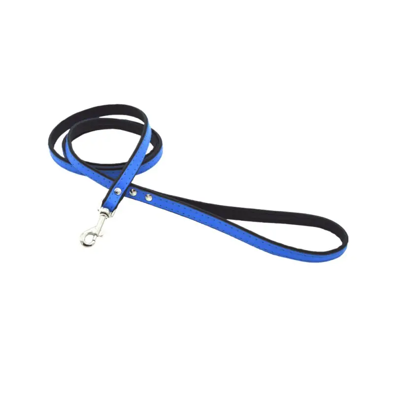 Comme un Roi - Laisse Cuir Ajustable So Funky Bleu/Noir pour Chiens - TU Réduction