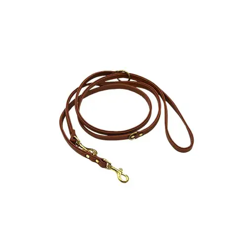 Usine Directe Comme Un Roi – Laisse Cuir Ajustable So Chic Caramel pour Chien – 200cm