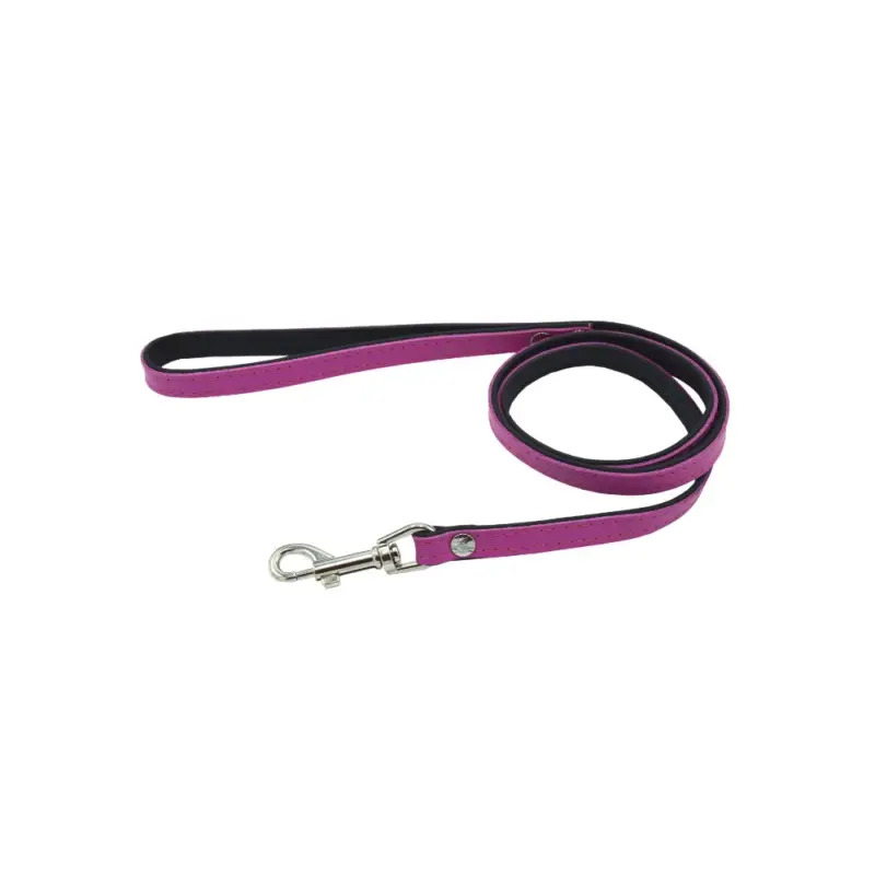 Populaire Comme Un Roi - Laisse Cuir So Trendy Rose / Noir pour Chien et Chat - 120cm