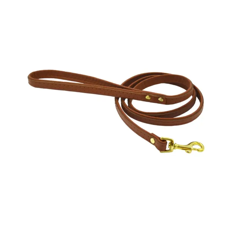 Dernière Chance Comme Un Roi – Laisse Cuir So Chic Caramel pour Chien et Chat – 120cm