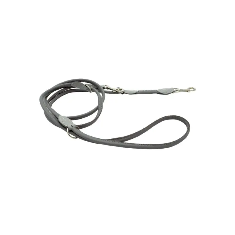 Petit Prix Comme Un Roi - Laisse Cuir Ajustable So Nature Gris pour Chien et Chat - 220cm