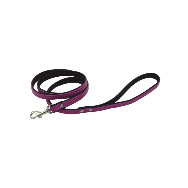 Usine Directe Comme Un Roi - Laisse Cuir So Funky Rose / Noir pour Chien et Chat - 120cm