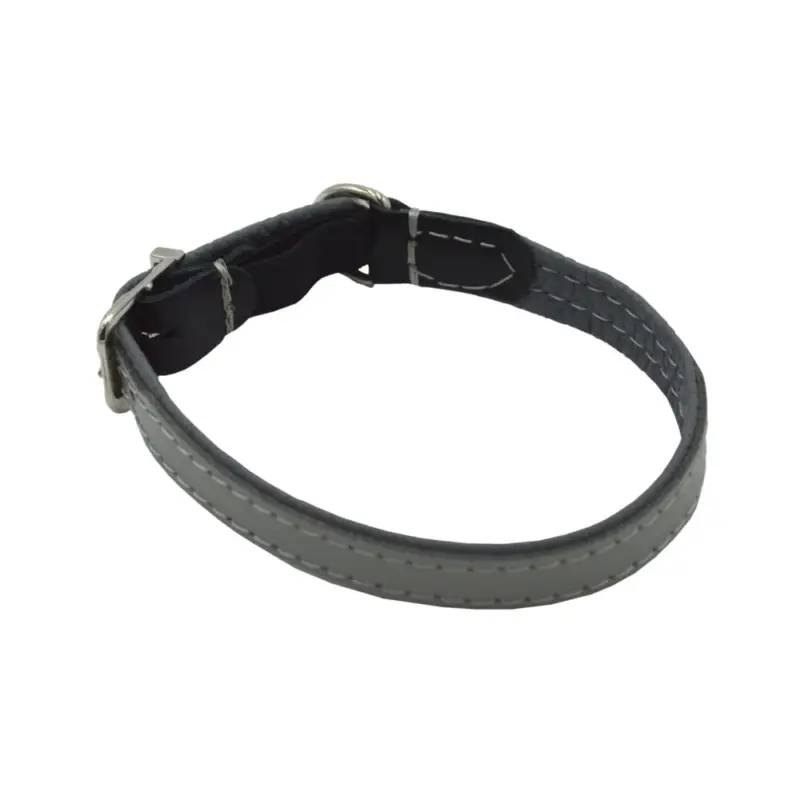 Comme Un Roi - Collier Cuir So Nature Gris pour Chat - 30cm Certifié