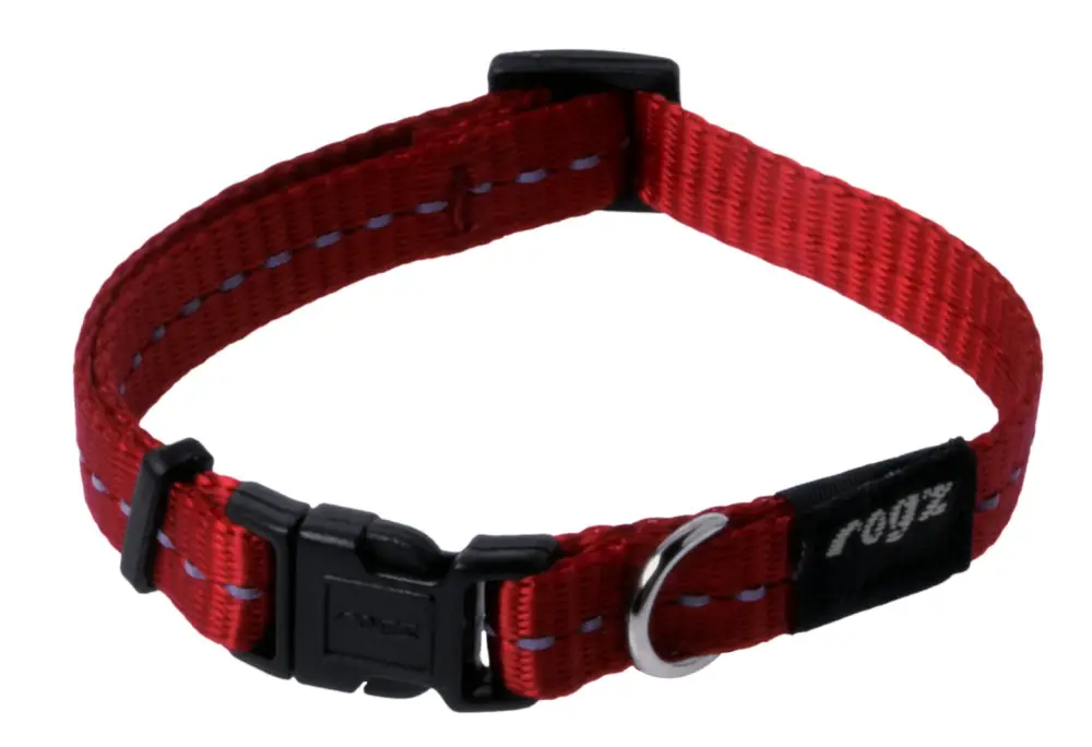 Quantité Limitée Rogz – Collier Utility Rouge pour Chiens – XS 16/22