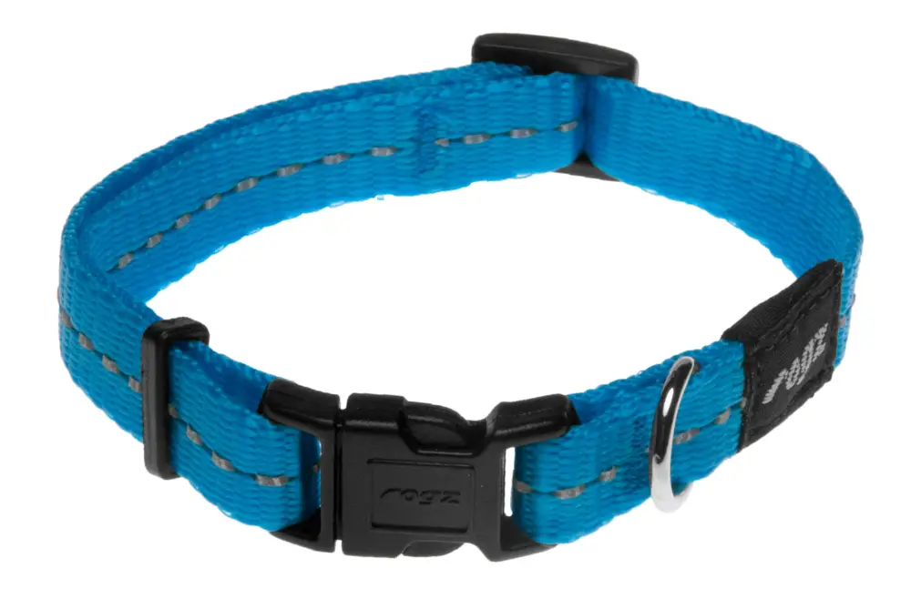 Rogz - Utility Collier Réfléchissant Turquoise - 8 MM Meilleur Prix