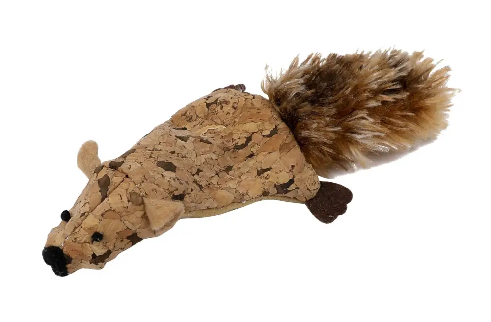 Wouapy - Jouet Souris en Liège avec Fourrure pour Chat Promotion