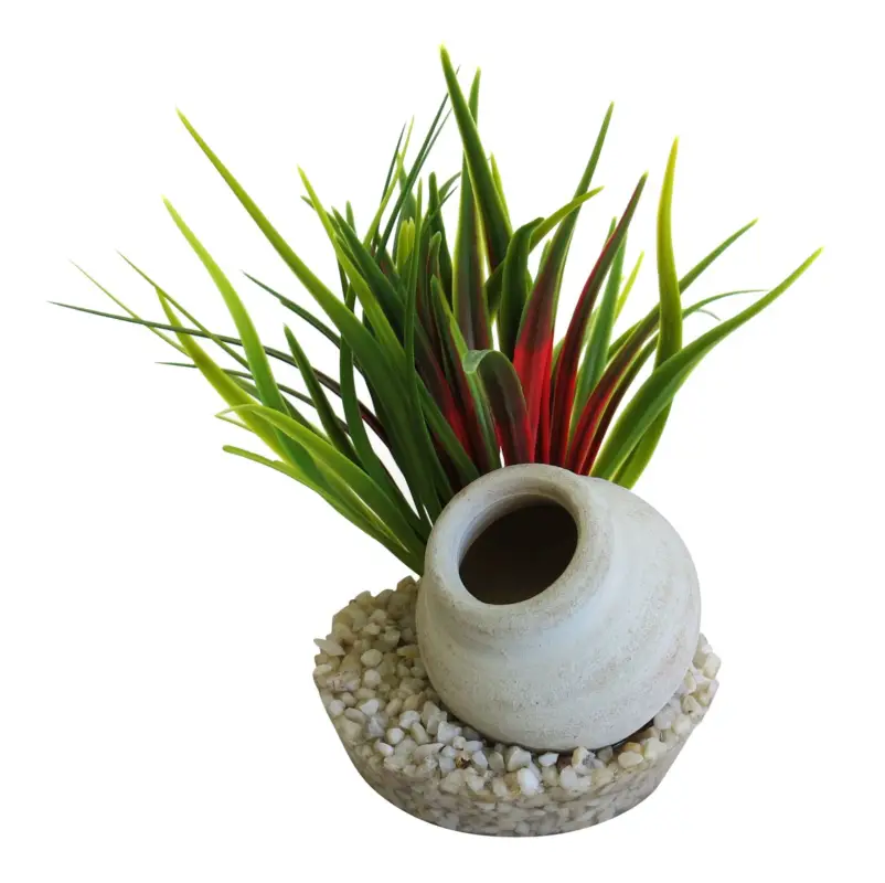 Promotion Saisonnière Sydeco – D&eacute;coration Plante Artificielle Jarre Gauloise pour Aquarium