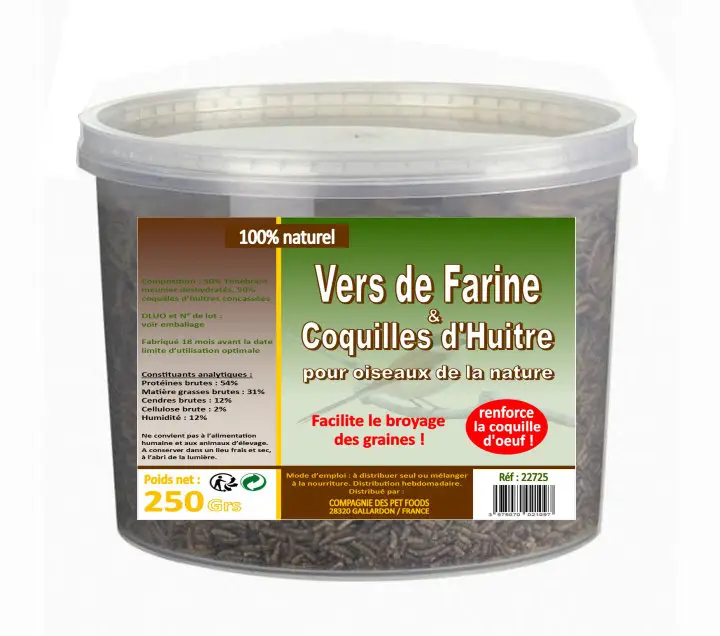 Populaire Lifland – Vers et Coquilles d'Huitres pour Basse Cour – 250g