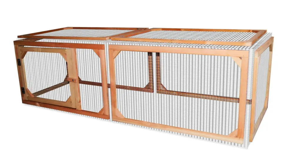 Lifland - Enclos pour Poulailler Budy pour Basse cour - 200x70x68cm Retour Gratuit