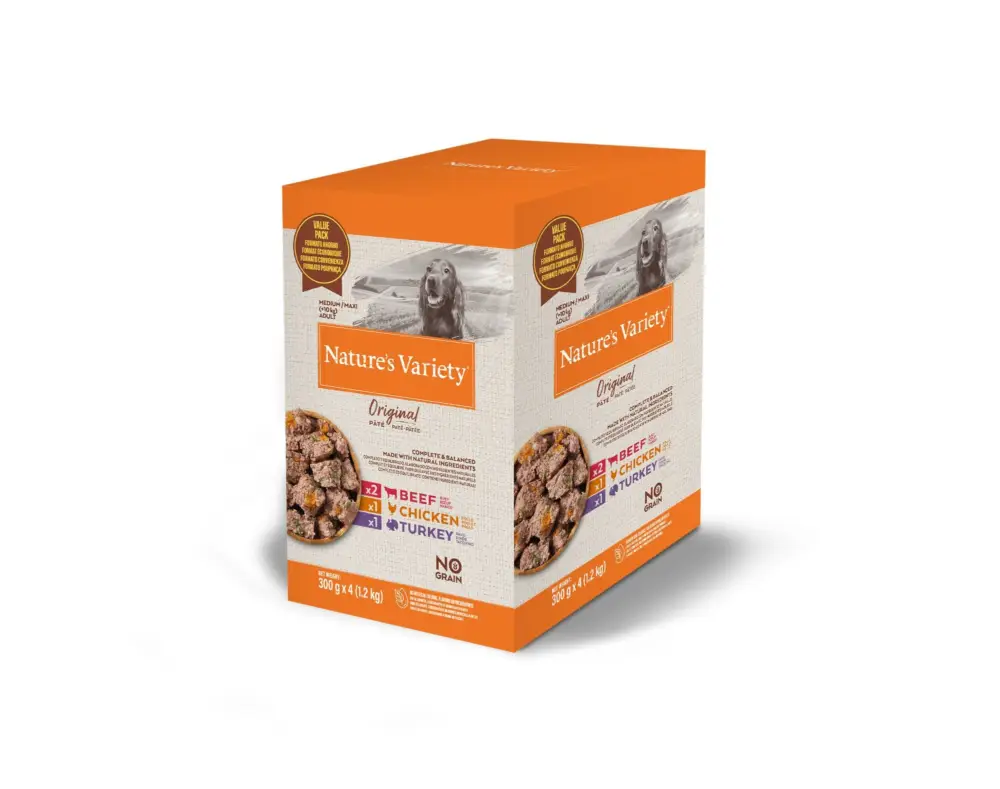 Achetez Aujourd&rsquo;hui Nature's Variety – P&acirc;t&eacute;e Multipack Original pour Chien – 4x300g