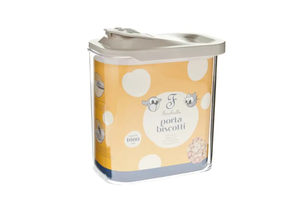 Ferribiella – Bo&icirc;te Biscuits Gris pour Chiens -15,8X9,8X18,5cm Top Vente