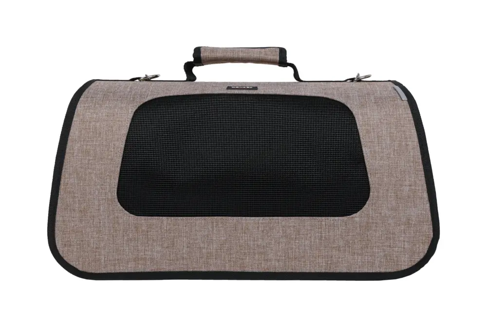 Wouapy – Sac de Transport Pliable Beige pour Chien – 40x24x25cm Usine Directe