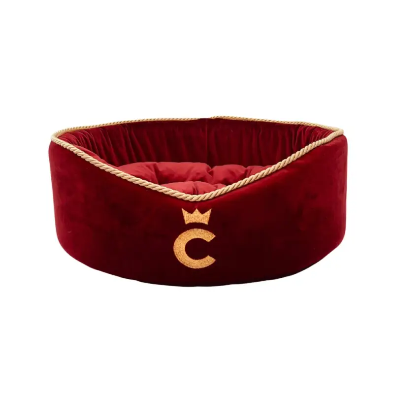 Comme Un Roi – Panier Palace Rouge pour Chien – L Promotion Saisonnière
