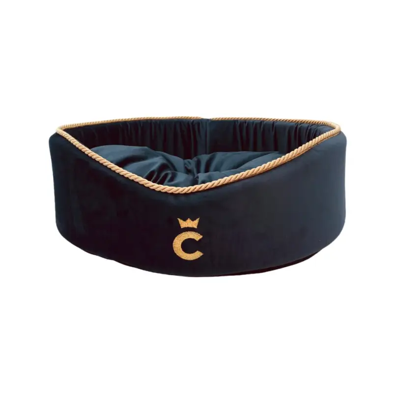 Comme Un Roi – Panier Rond Palace Bleu pour Chien – L Meilleure Vente