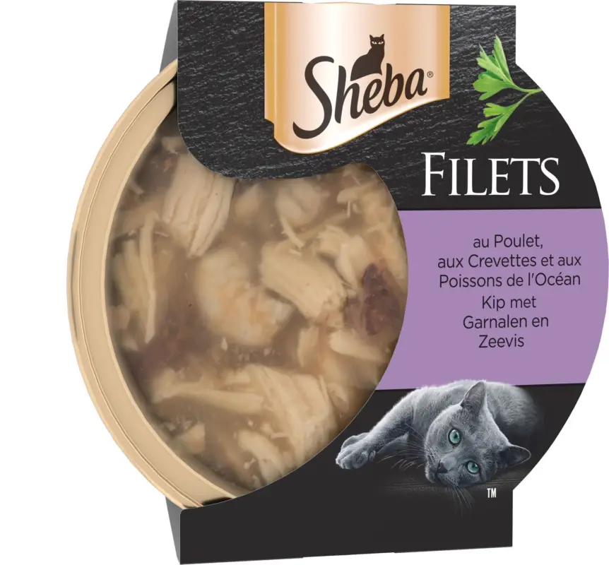 Offre Limitée Sheba – Filets au Poulet, aux crevettes et Poissons de l'oc&eacute;an pour Chat Adulte – 60g
