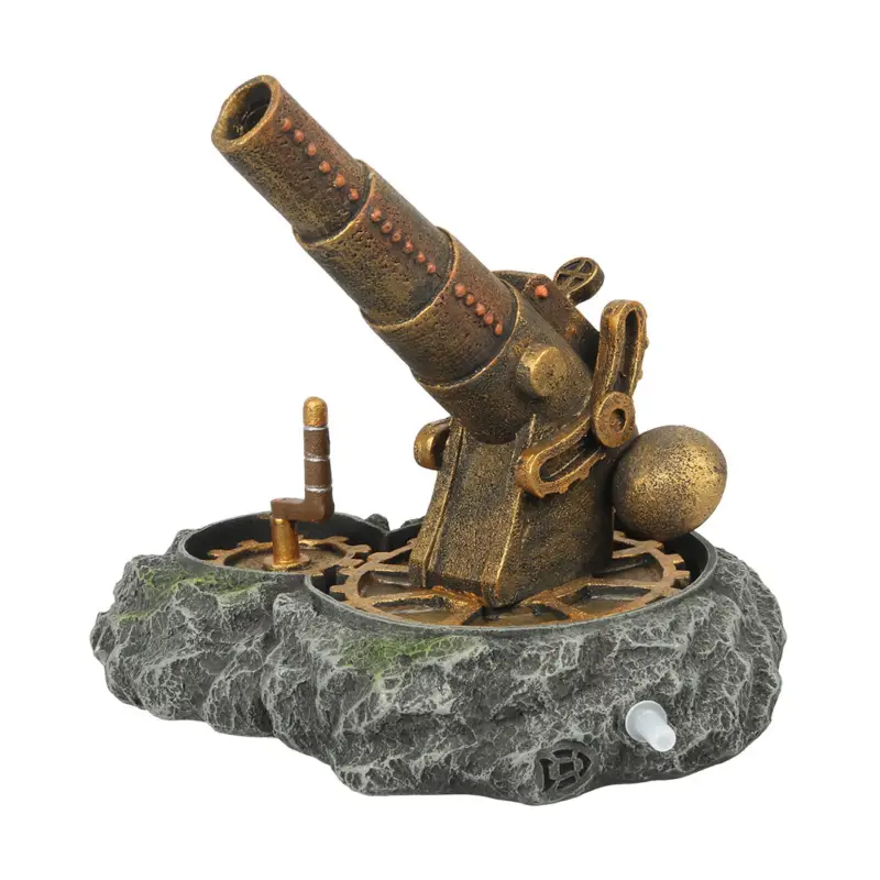Vente Flash Aquadella – D&eacute;coration Steampunk Canon Action Air pour Aquarium