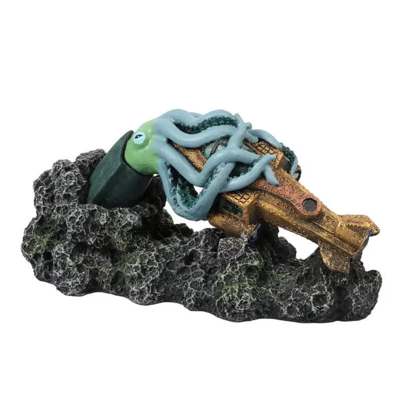 Aquadella – D&eacute;coration Steampunk Kraken pour Aquarium – S Authentique