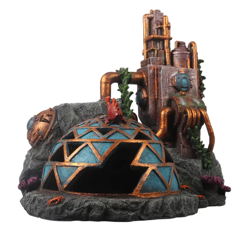 Aquadella – D&eacute;coration Steampunk Base Action Air pour Aquarium Réduction