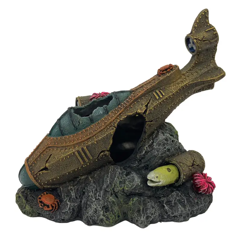 Super Prix Aquadella – D&eacute;coration Sous-Marin Submerg&eacute; pour Aquarium – S