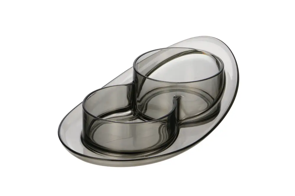 Ferribiella – Gamelle Double Saturno Gris pour Chiens – 350ml/550ml Usine Directe