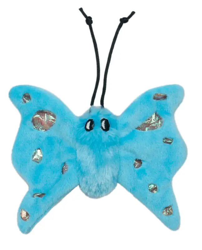 Produit De Marque Animalis – Jouet Papillon Iris Bleu pour Chat – 16cm