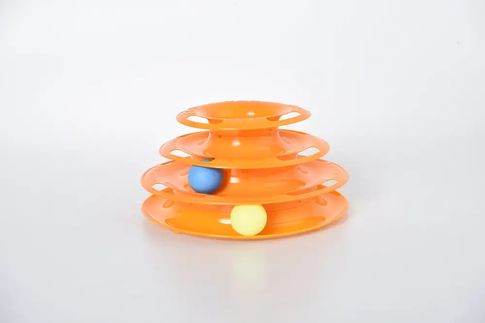 Vente Directe Animalis – Jeux Spirale 3 Niveaux pour Chat Orange