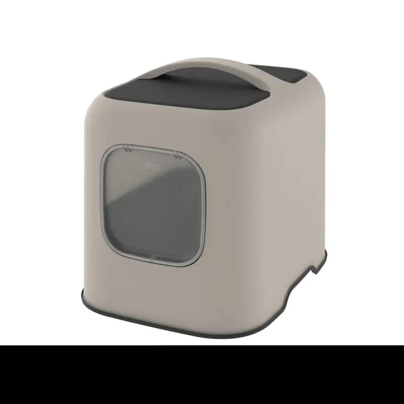 Authentique Rotho MyPet – Maison de Toilette Biala pour Chat – Cappuccino