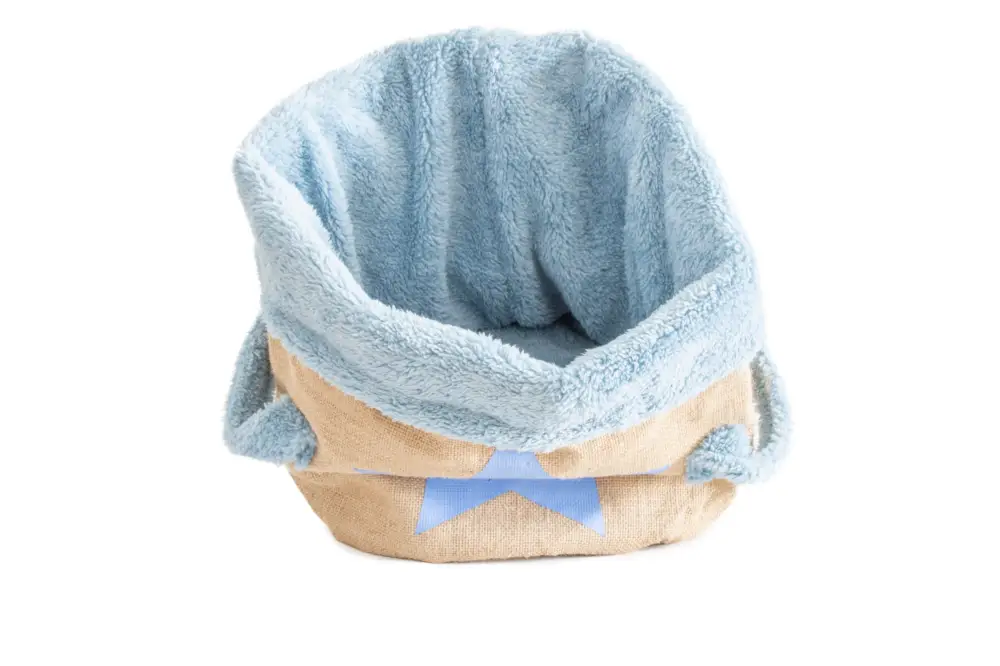 Ferribiella – Panier Jute Rembourr&eacute; Bleu pour Chats – 29x38cm Commander Vite