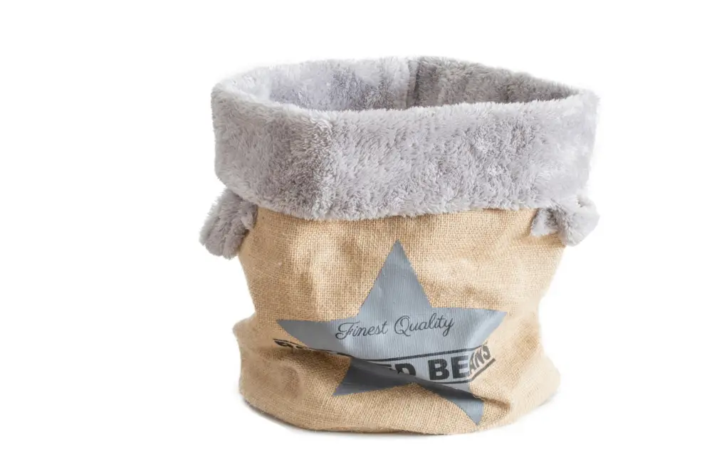 Ferribiella – Panier Jute Rembourr&eacute; Gris pour Chats – 29x38cm Bon Plan