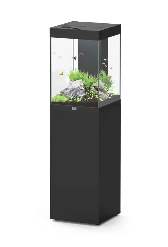 Pas Cher Aquatlantis – Aquarium AQUA TOWER 96 LED 2.0 Filtre Int&eacute;gr&eacute; 79L – Noir