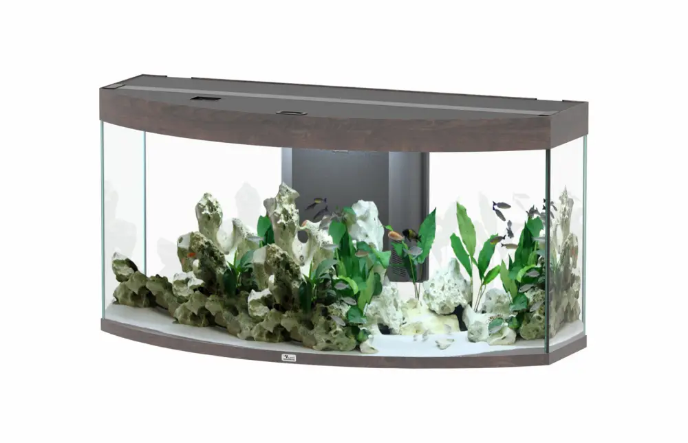 Offre Du Jour Aquatlantis – Aquarium SUBLIME ULTRA HORIZON 120 LED RGBW 249L – Ch&ecirc;ne Brun