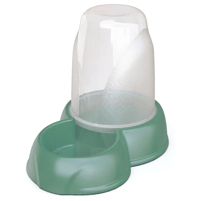 Seulement Aujourd&rsquo;hui Animalis – Distributeur 2en1 Croquettes/Eau Vert pour Chat – 1,6L